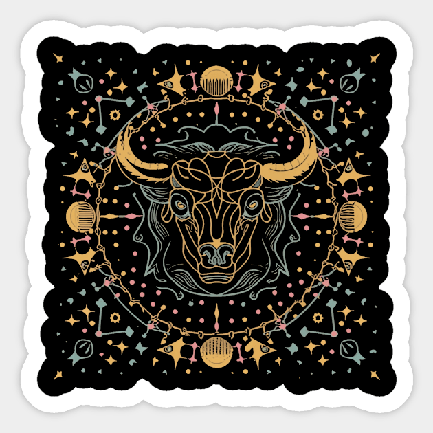 Taurus Astrology Star Sign Sticker by TheTeeBureau